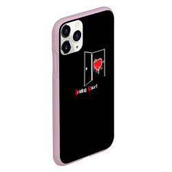 Чехол iPhone 11 Pro матовый Broken heart, цвет: 3D-розовый — фото 2