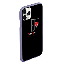 Чехол iPhone 11 Pro матовый Broken heart, цвет: 3D-серый — фото 2