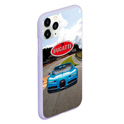 Чехол iPhone 11 Pro матовый Bugatti - motorsport - гоночная трасса, цвет: 3D-светло-сиреневый — фото 2