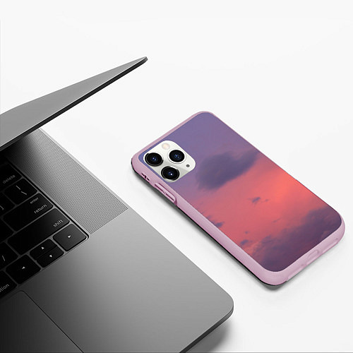 Чехол iPhone 11 Pro матовый Розовая туча / 3D-Розовый – фото 3