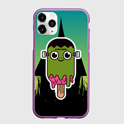 Чехол iPhone 11 Pro матовый Мороженое - зомби, цвет: 3D-фиолетовый
