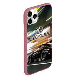 Чехол iPhone 11 Pro матовый Lexus - скорость режим, цвет: 3D-малиновый — фото 2