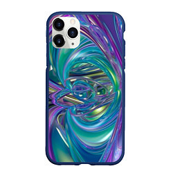 Чехол iPhone 11 Pro матовый Плазма фон, цвет: 3D-тёмно-синий