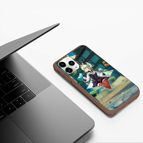 Чехол iPhone 11 Pro матовый Сахароза в примогеме / 3D-Коричневый – фото 3