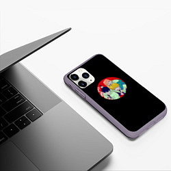 Чехол iPhone 11 Pro матовый Человек-бензопила Дэндзи, Пауэр и Аки, цвет: 3D-серый — фото 2