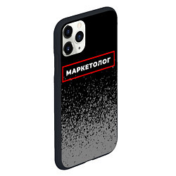 Чехол iPhone 11 Pro матовый Маркетолог - в красной рамке на темном, цвет: 3D-черный — фото 2