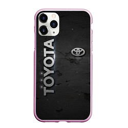 Чехол iPhone 11 Pro матовый Toyota cracks, цвет: 3D-розовый