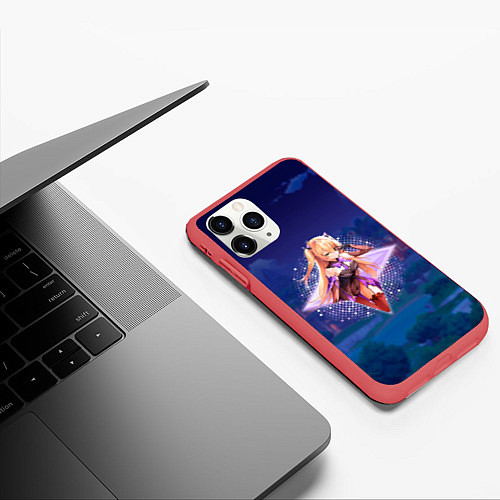 Чехол iPhone 11 Pro матовый Фишль в примогеме / 3D-Красный – фото 3