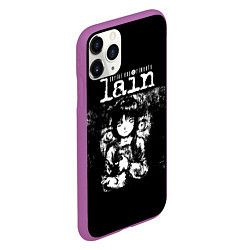 Чехол iPhone 11 Pro матовый Serial Experiments Lain, цвет: 3D-фиолетовый — фото 2