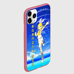 Чехол iPhone 11 Pro матовый Кагамине Рин - Kagamine Rin вокалоид, цвет: 3D-малиновый — фото 2
