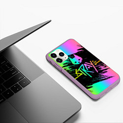 Чехол iPhone 11 Pro матовый Stray gradient, цвет: 3D-сиреневый — фото 2