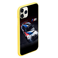 Чехол iPhone 11 Pro матовый BMW M4 GT4 - M Performance - Motorsport, цвет: 3D-желтый — фото 2