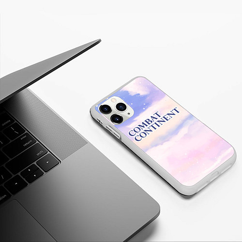 Чехол iPhone 11 Pro матовый Combat Continent sky clouds / 3D-Белый – фото 3