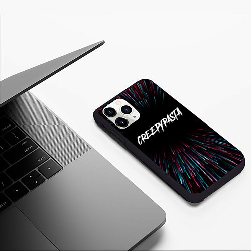 Чехол iPhone 11 Pro матовый CreepyPasta infinity / 3D-Черный – фото 3