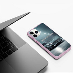 Чехол iPhone 11 Pro матовый Mercedes AMG - Motorsport, цвет: 3D-розовый — фото 2