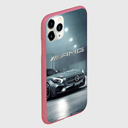 Чехол iPhone 11 Pro матовый Mercedes AMG - Motorsport, цвет: 3D-малиновый — фото 2