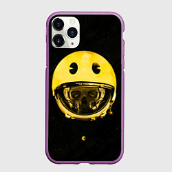 Чехол iPhone 11 Pro матовый Space pac-man, цвет: 3D-фиолетовый