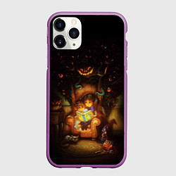 Чехол iPhone 11 Pro матовый Book nightmares, цвет: 3D-фиолетовый