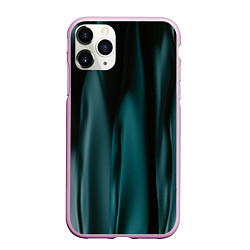 Чехол iPhone 11 Pro матовый Абстрактные волны в темноте, цвет: 3D-розовый