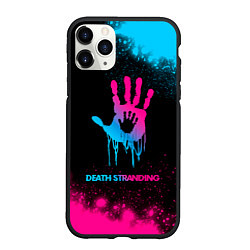 Чехол iPhone 11 Pro матовый Death Stranding - neon gradient, цвет: 3D-черный