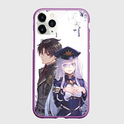Чехол iPhone 11 Pro матовый Синъэй и Владилена - 86, цвет: 3D-фиолетовый