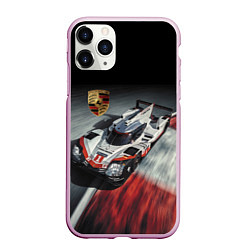 Чехол iPhone 11 Pro матовый Porsche - racing team - motorsport, цвет: 3D-розовый