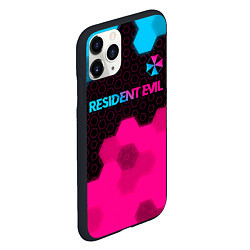 Чехол iPhone 11 Pro матовый Resident Evil - neon gradient: символ сверху, цвет: 3D-черный — фото 2