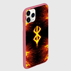 Чехол iPhone 11 Pro матовый Берсерк расплавленный, цвет: 3D-малиновый — фото 2