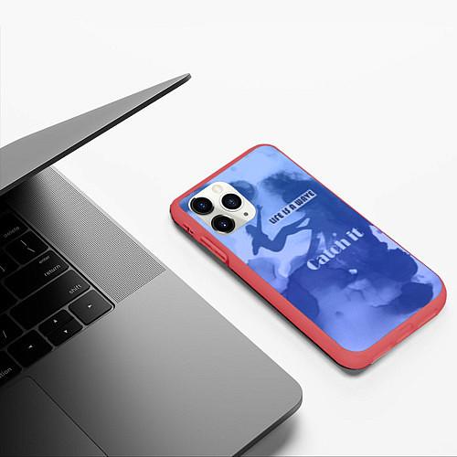 Чехол iPhone 11 Pro матовый Life is a wave / 3D-Красный – фото 3