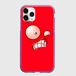 Чехол iPhone 11 Pro матовый Plants vs Zombies - Перчик, цвет: 3D-фиолетовый