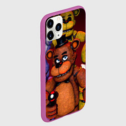 Чехол iPhone 11 Pro матовый Пять ночей Фредди, цвет: 3D-фиолетовый — фото 2