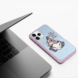 Чехол iPhone 11 Pro матовый More hugs, цвет: 3D-розовый — фото 2