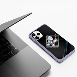 Чехол iPhone 11 Pro матовый Шэнь Хэ в ромбе, цвет: 3D-светло-сиреневый — фото 2