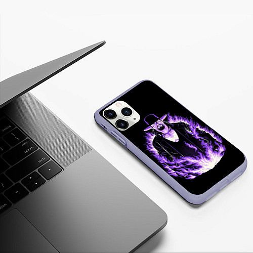 Чехол iPhone 11 Pro матовый The phenom undertaker / 3D-Светло-сиреневый – фото 3