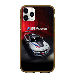 Чехол iPhone 11 Pro матовый BMW M4 GT4 - Motorsport, цвет: 3D-коричневый