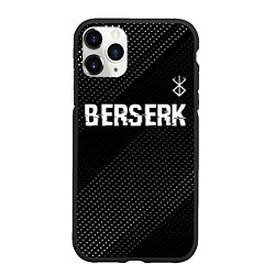 Чехол iPhone 11 Pro матовый Berserk glitch на темном фоне: символ сверху, цвет: 3D-черный