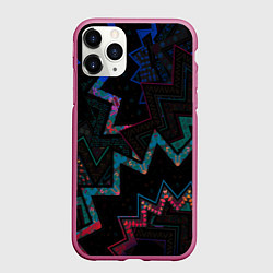 Чехол iPhone 11 Pro матовый Этнический Узор, цвет: 3D-малиновый