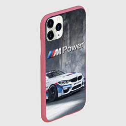 Чехол iPhone 11 Pro матовый BMW M4 GT4 - racing team - motorsport, цвет: 3D-малиновый — фото 2