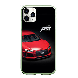 Чехол iPhone 11 Pro матовый Audi quattro ABT autotuning, цвет: 3D-салатовый