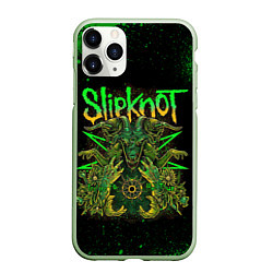 Чехол iPhone 11 Pro матовый Slipknot green satan, цвет: 3D-салатовый
