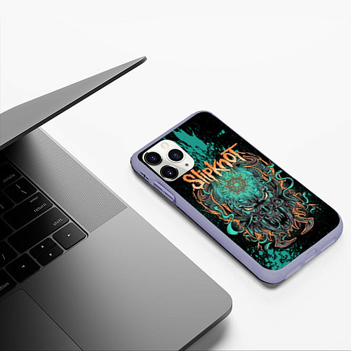 Чехол iPhone 11 Pro матовый Slipknot monster / 3D-Светло-сиреневый – фото 3