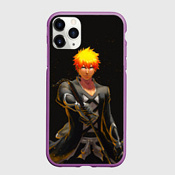 Чехол iPhone 11 Pro матовый Блич - Blood war, цвет: 3D-фиолетовый