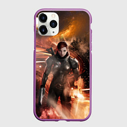Чехол iPhone 11 Pro матовый Mass Effect N7 - Jane Shepard, цвет: 3D-фиолетовый