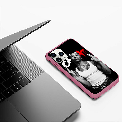 Чехол iPhone 11 Pro матовый Onyx - Fredro Starr / 3D-Малиновый – фото 3