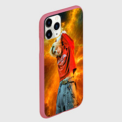 Чехол iPhone 11 Pro матовый Hyunjin Stray Kids space, цвет: 3D-малиновый — фото 2