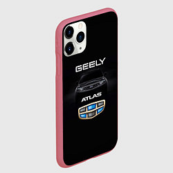 Чехол iPhone 11 Pro матовый Geely Атлас, цвет: 3D-малиновый — фото 2