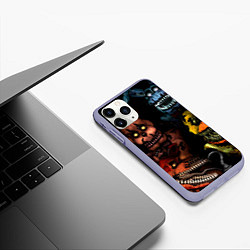 Чехол iPhone 11 Pro матовый Five Nights at Freddys, цвет: 3D-светло-сиреневый — фото 2