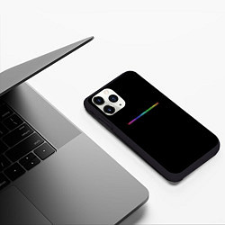 Чехол iPhone 11 Pro матовый Радужный эквалайзер, цвет: 3D-черный — фото 2