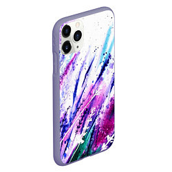 Чехол iPhone 11 Pro матовый Лавандовое поле, цвет: 3D-серый — фото 2