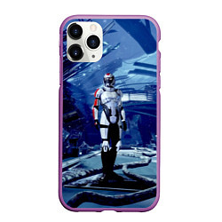 Чехол iPhone 11 Pro матовый Mass Effect 2 - место гибели Нормандии, цвет: 3D-фиолетовый